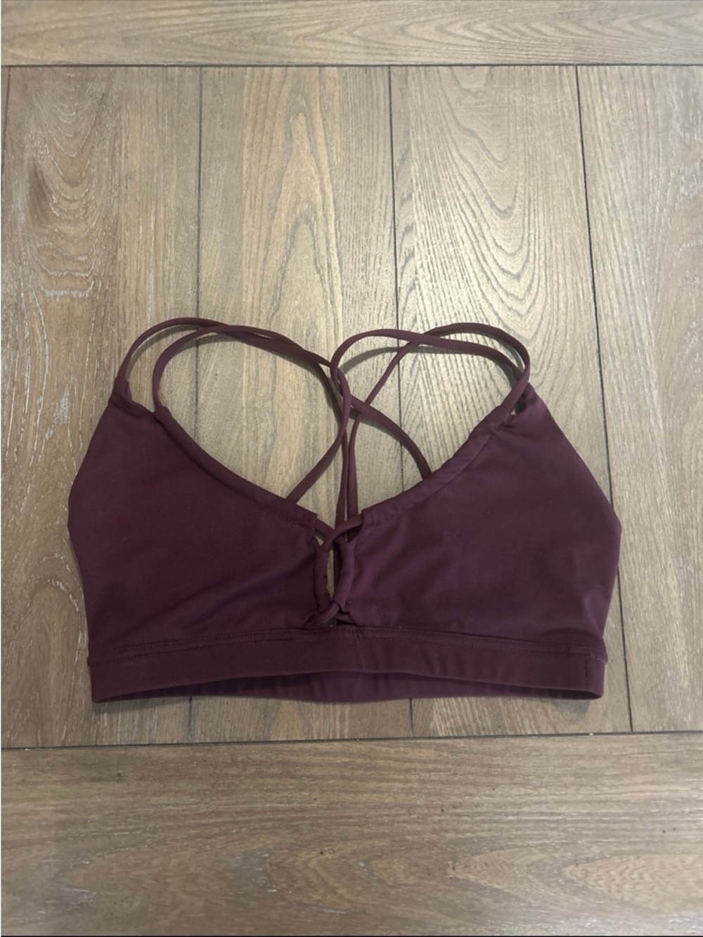 FP Movement by Free People Strappy Bralette in Burgundy